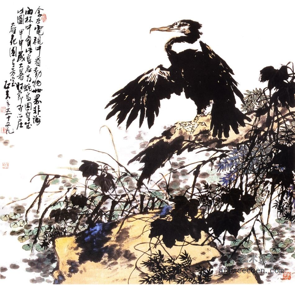 非洲雨林所见 96x96cm 纸本墨笔 2004年 郭石夫